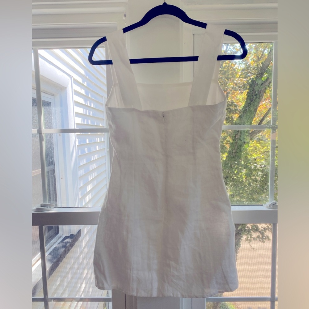 Reformation White Mini Dress 0 - Picture 4 of 9